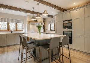 Shaker style modern kitchen & island