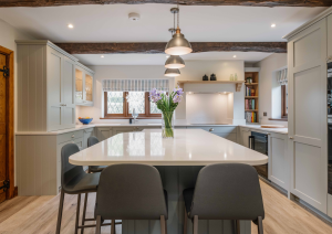 Shaker style modern kitchen & island