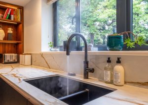 Quooker boiling water tap with dekton worktop